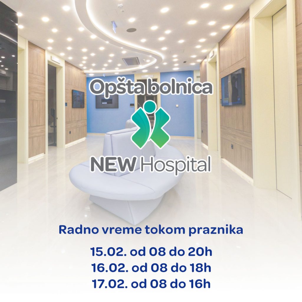 Radno vreme Opšte bolnice NEW Hospital tokom praznika