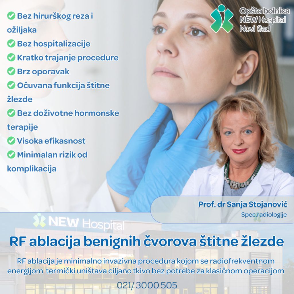 RF ablacija benignih čvorova štitne žlezde – bez operacije, bez ožiljaka, bez dužeg oporavka