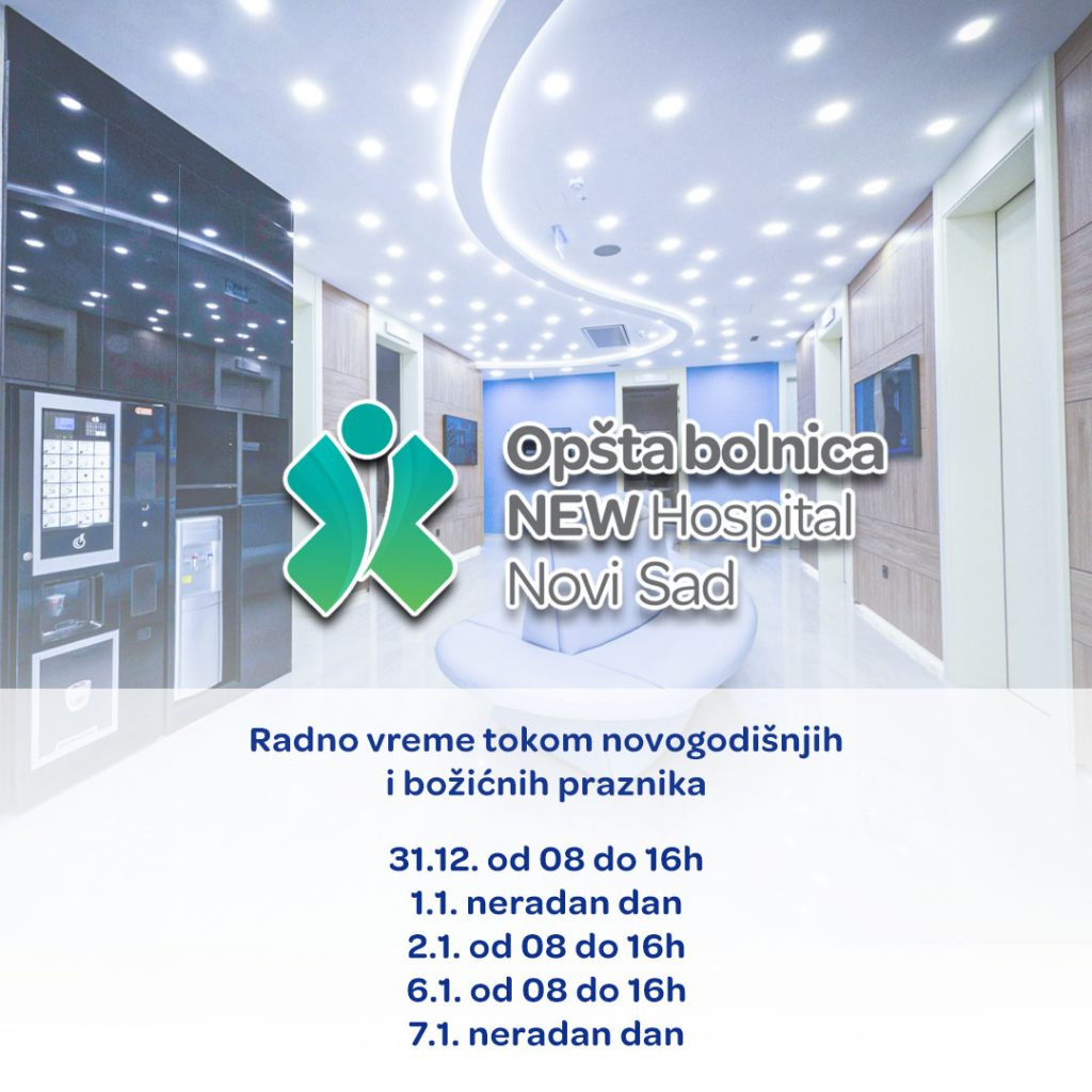 Radno vreme Opšte bolnice NEW Hospital tokom novogodišnjih i božićnih praznika